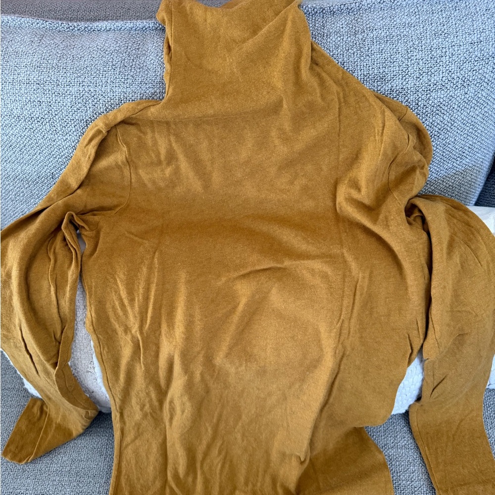 Club Monaco Mustard Turtleneck Sweater